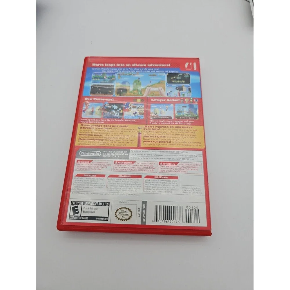 New Super Mario Bros. Wii Nintendo 2009 Complete w Manual Tested Very Good Condi